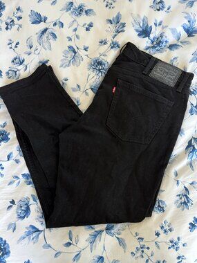 Men's Levi 511 Black Denim Jeans 38x30 Used Like New